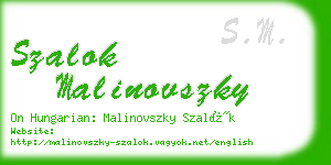 szalok malinovszky business card